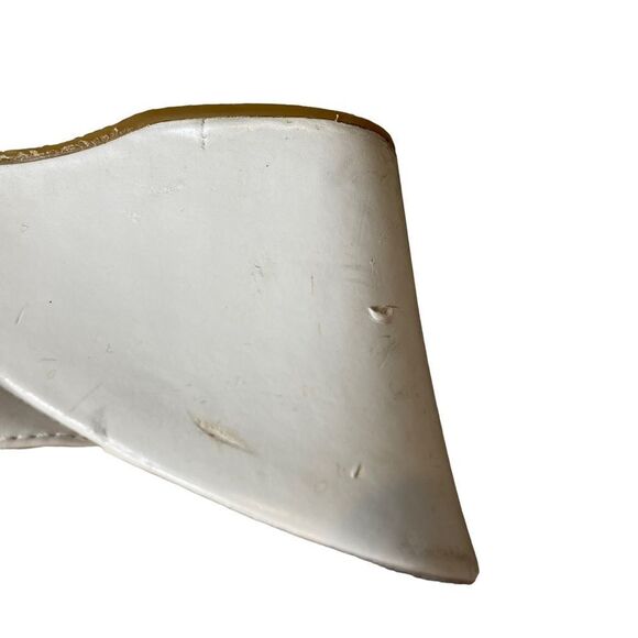 Style & Co White Leather Wedge Flip Flop Sandals Size 9.5 - Picture 8 of 11